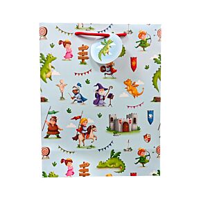 Sac Cadeau - Chevaliers & Dragons (Grand)