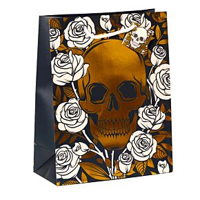 Sac Cadeau Métallique Skulls & Roses - Crânes (Grand)