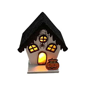 Maison d'Halloween à LED - Citrouille Effrayante & Araignée 