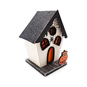 Maison d'Halloween à LED - Citrouille Effrayante & Araignée 