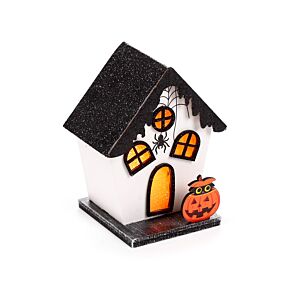 Maison d'Halloween à LED - Citrouille Effrayante & Araignée 