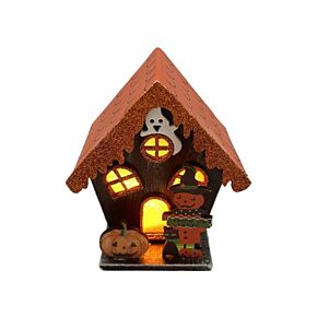 Maison d'Halloween à LED - Citrouille Effrayante 
