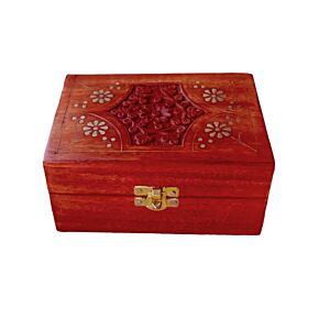Coffret à huiles essentielles en Bois de Manguier ( 12 flacons ) Design 2 