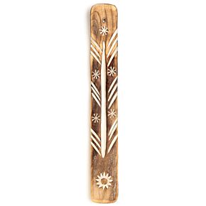 Porte-encens Attrape-cendres Bois de Manguier - Soleil