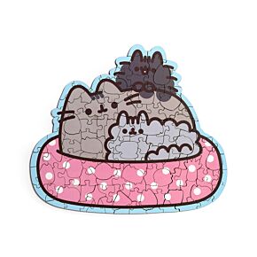 Puzzle en bois 130 pièces - Pusheen le Chat Cœur  