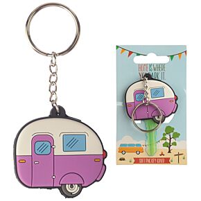 Couvre-clé Porte-clé PVC Camping Vacances en Caravane