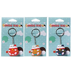 Porte-clés Maneki Neko 3D - Porte-bonheur