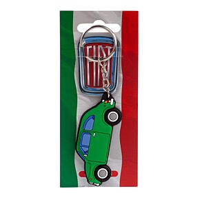 Porte-clés PVC - Fiat 500 Verte
