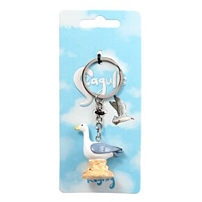 Porte-clés - Mouette sur un Rocher