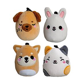 Porte-clés peluché Mini Squidglys -Adoramals Animaux de Compagnie