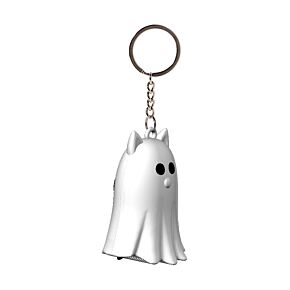 Porte-clés 3D PVC - Chat Fantôme Effrayant 