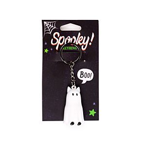 Porte-clés 3D PVC - Chat Fantôme Effrayant 