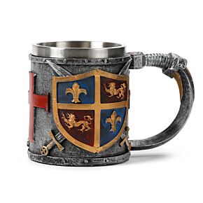 Chope de Décoration - Blason Ecusson Argenté et Doré