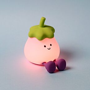 Veilleuse LED & Support Téléphone - Foodiemals Aubergine