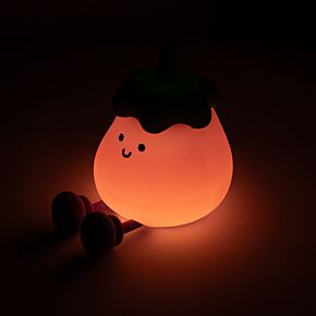 Veilleuse LED & Support Téléphone - Foodiemals Aubergine
