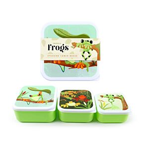 Lot de 3 Boîtes Repas M/L/XL - Tropical Tree Frog Grenouilles Tropicales