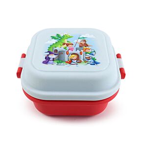 Boite Repas Bento Compartimentée avec couverts - Chevaliers & Dragons 
