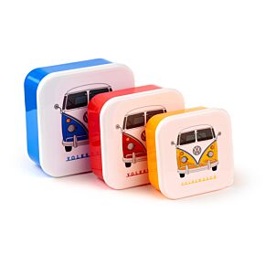 Lot de 3 Boites Repas Volkswagen - Van Bus Combi VW T1 M/L/XL