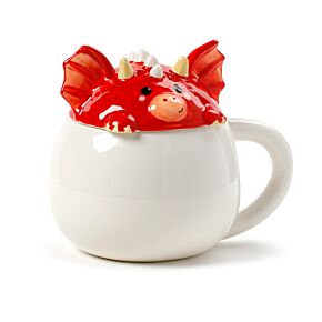 Mug avec Couvercle - Dragon Rouge