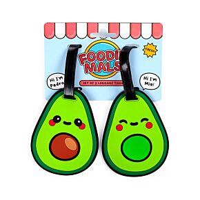 Lot de 2 Etiquettes de Bagage en PVC - Foodiemals Avocat 