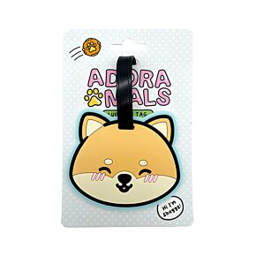 Etiquette de Bagage en PVC - Adoramals Shuggs le Shiba Inu 