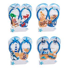Aimant Souvenir 3D Bord de Mer - Panneau Tongs