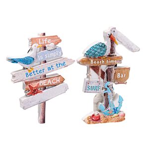 Aimant Souvenir 3D Bord de Mer - Panneau Slogans