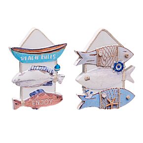 Aimant Souvenir 3D Bord de Mer - Panneau Poisson