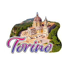 Aimant Souvenir 3D - Turin Superga