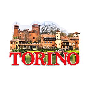 Aimant Souvenir 3D -  Turin Borgo Medievale