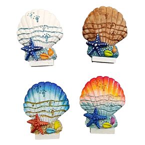 Aimant Souvenir 3D - Bord de Mer Coquillages et Etoile de Mer