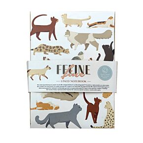 Bloc-notes A5 en papier recyclé - Feline Fine Chats 