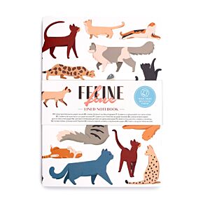 Bloc-notes A5 en papier recyclé - Feline Fine Chats 