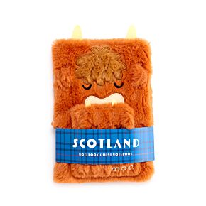 Bloc-notes Peluché avec Mini Bloc-notes dans poche - Vache des Highland
