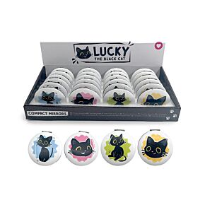 Miroir de Poche - Lucky le Chat Noir