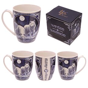Mug porcelaine tendre - Loup Guerrier de l'hiver par Lisa Parker