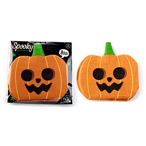 Lot de 12 Serviettes en Papier 3 plis - Halloween Citrouille