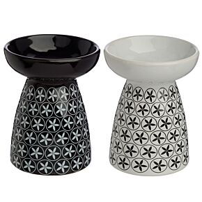 Brûleur à Huile et Fondant de Cire - Fleurs Géométriques