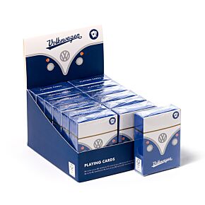 Jeu de Cartes Traditionnel - Volkswagen VW T1 Camper Bus Bleu