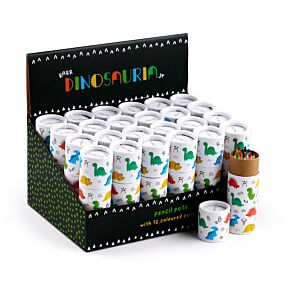 Pot à 12 Crayons de Couleur Dinosauria - Dinosaure