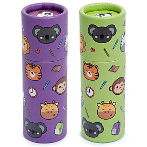 Pot à 12 Crayons de Couleur Adoramals - Animaux Sauvages