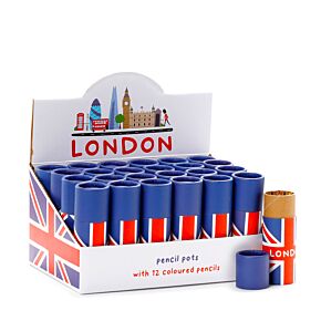 Pot à 12 Crayons de Couleur Union Jack - drapeau britannique