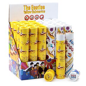 Grand Pot à 12 Crayons de Couleur The Beatles Yellow Submarine