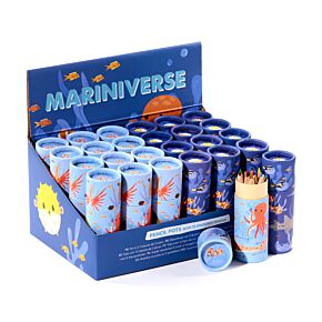 Pot de 12 crayons de couleurs - Mariniverse 