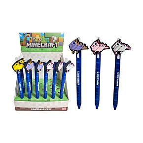 Stylo à Encre Effaçable Embout PVC Inkredible - Minecraft Axolotl