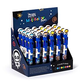 Stylo Multi-couleur (8 Couleurs) avec Embout - Equipe Spatiale 