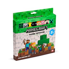 Lot de 8 Stylos Pointe Fine avec embout silicone - Minecraft 