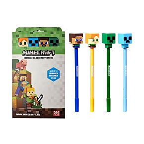 Lot de 4 Stylos Effaçables - Minecraft Chibi Style 
