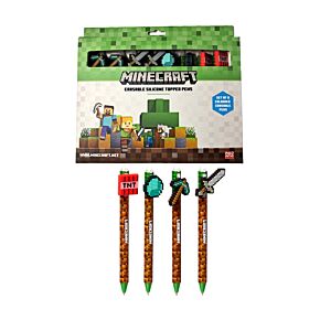 Lot de 8 Stylos Effaçables Embout silicone - Outils Minecraft