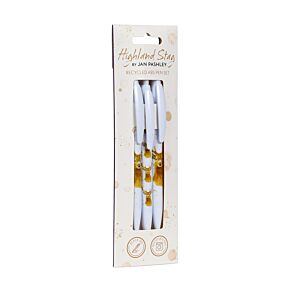 Lot de 3 Stylos en plastique recyclé (RABS) Cerf - Jan Pashley Stag
